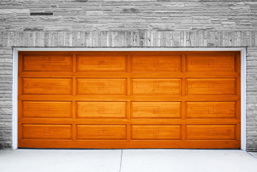 Brown, Wooden Garage Door