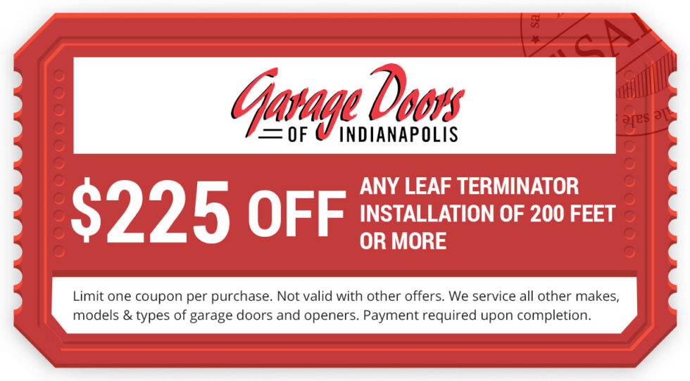 Coupons for Garage Door Services in Indianapolis
